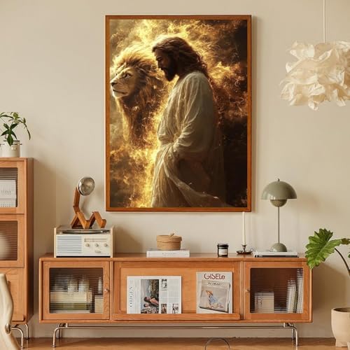 Jesus Paint by Numbers Kit for Adults Framed Canvas 12X16 in, Frameworkless - Image 5