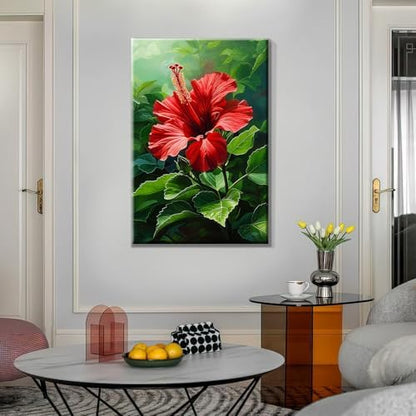 ATDMS Paint by Numbers kit for Adults with Frame Flowers Paint by Numbers with Easel DIY Adult Paint by Number Kits on Canvas Oil Painting Kits for Gift Home Wall Decor 8x12 Inch - Image 6