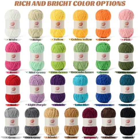 Chenille Blanket Yarn for Crocheting Size 5 Bulky Yarn 4 Lake Blue - Image 3