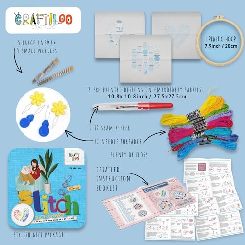Heart Embroidery Kit for Beginners - Stamped Cross Stitch for Adults - Image 3
