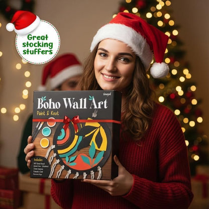 Unwynd Boho Wall Art Paint & Knot Craft Kit for Adults Macrame wall Decor - Image 3