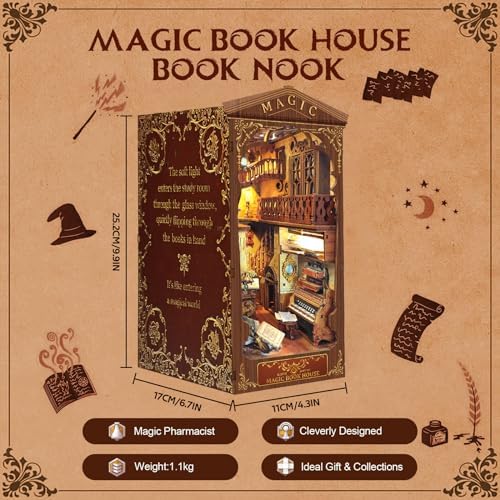 CRIOLPO Dollhouses Book Nook Kits - DIY Miniature Kit for Adults Teens - Image 5