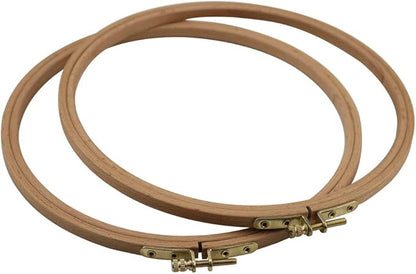2 Pack 8'' Embroidery Hoop, guofa 20CM Beech Wood Cross Stitch Hoops, Decorative Hanging Stitch Hoops Frames for Craft