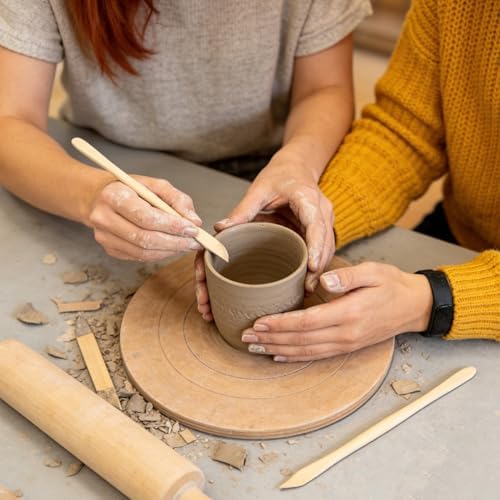VILLCASE 30pcs Wooden Clay Sculpting Tools, 6.1'' Double Ended Clay Modeling Tools for Cutting Shaping Carving, Polymer Pottery Dough Ceramic Modeling Kit for Classrooms, Beginners, Group Activities - Image 5