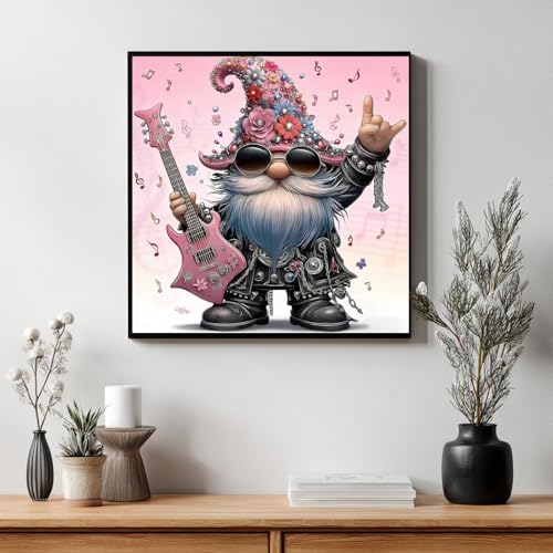 CRZMODE Gnome Paint by Numbers Kit for Adults, Music Gnome Paint by Numbers for Adults, Acrylic Painting Crafts for Home Decor Gift (16x16inch) - Image 4