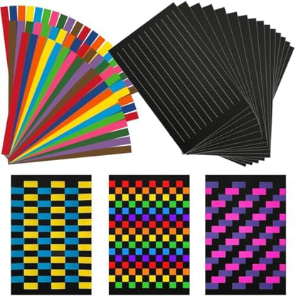 Origami Joy 15 Paper Weaving Project • Anxiety Relief PaperCraft • DIY Placemats with ¾-inch Paper Strips and 9x14-inch Mats • Beginner Learn to Weave • Arts & Craft Kits for Home and Classroom Decor by OrigamiJoy