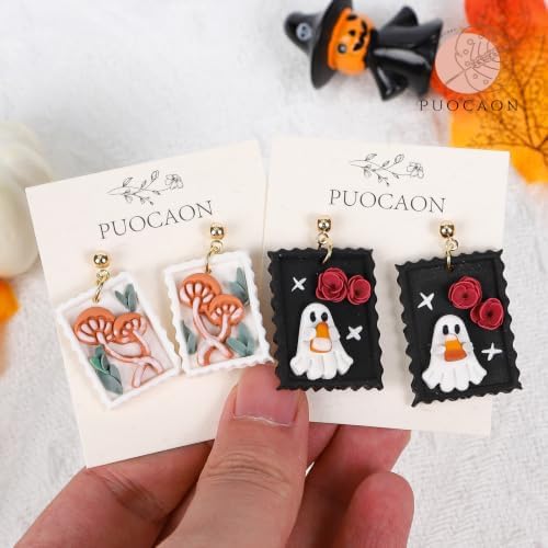 Puocaon Halloween Fall Polymer Clay Cutters for Jewelry Earring Making - Image 6