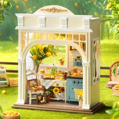 DIY Miniature Dollhouse Kit, 1:24 Scale Handmade Craft Model Sunshine Season, Creative 3D Wooden Puzzle Building Set for Adults, Compact Home Decor Gift by ESTUSR