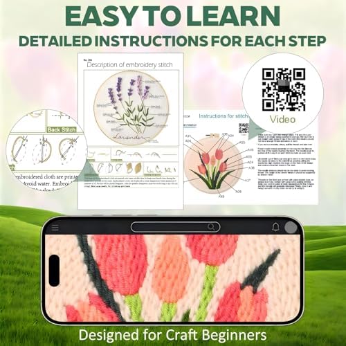 AERXSRET Punch Needle Kit and Embroidery Kit for Adult Beginners, DIY Craft - Image 4