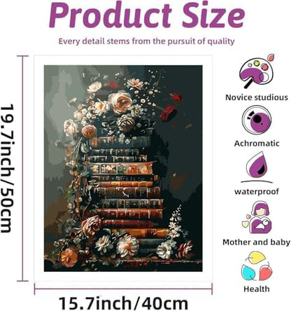 DYAIANGMU Book Paint by Numbers Kit for Adults Beginners 19.6X15.7inch - Image 2
