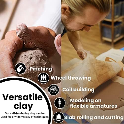 Old Potters Premium Air Dry Clay, Terra Cotta, 10 lbs - Image 3