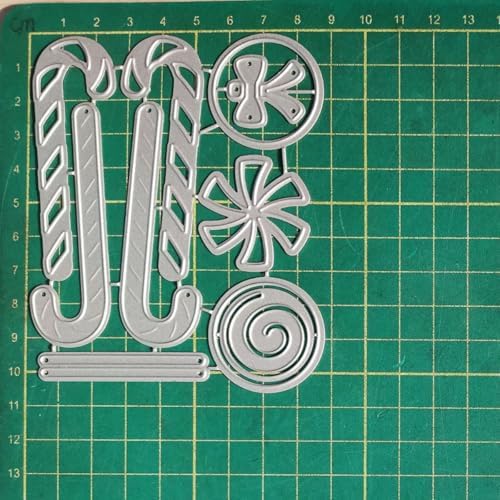 Scrapbooking Die-Cuts, Christmas Metal Cutting Dies for Card Making, Paper Craft Punch Template, Background Embossing Stencils, DIY Album Décor(Christmas Candy Stick-8.7x10.5cm) - Image 5