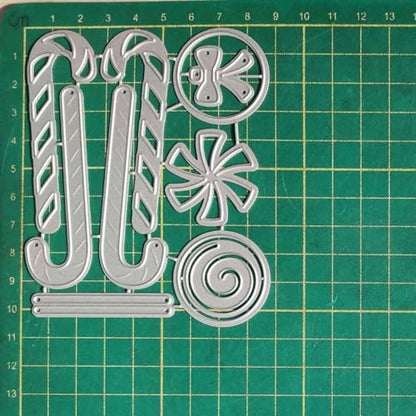 Scrapbooking Die-Cuts, Christmas Metal Cutting Dies for Card Making, Paper Craft Punch Template, Background Embossing Stencils, DIY Album Décor(Christmas Candy Stick-8.7x10.5cm) - Image 5