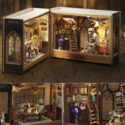 DIY Miniature House Kit with Furniture, Opened & Closed Mini Cube Dollhouse - Image 5