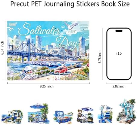 Summer Landscape PET Sticker Book, Diecut Stickers for Journaling - Image 6