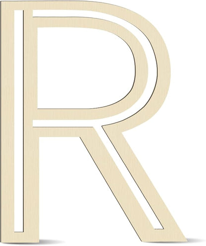 Large Wooden Letters 14 inch for Wall Decor Crafts Big Wood Letter R 1/5 Inch Thick Unfinished Alphabet Cutouts Paintable Letters for DIY Wreath Home Party Wedding Baby Nursery Decorations (R)