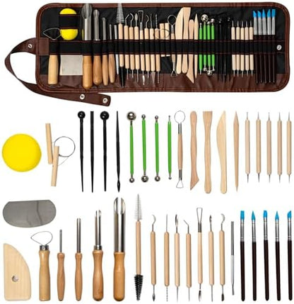 42 PCS Clay Tool, Clay Sculpting Tools Kit, Pottery Tools Can be Used for Stippling, Carving, Molding, and Shaping Clay Crafts, for Beginners, Hobbyists, Artists by Unknown