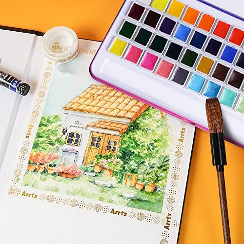MeiLiang 48 Colors Watercolor Paint Set with Brush - Image 6