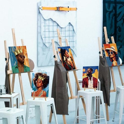 Cholemy 36 Pcs Paint and Sip Kit Gift for Adults 8''x10'',Black Women - Image 5