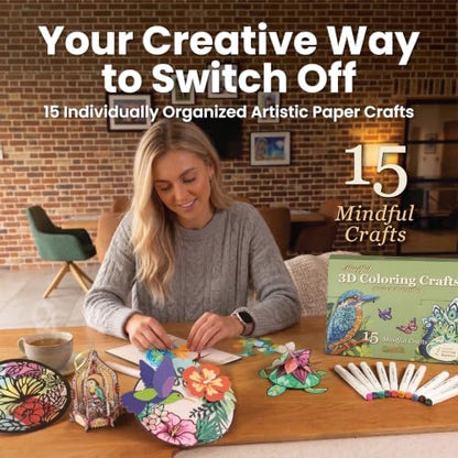 Craftikit Adult Paper Craft Kit for Women, 15 Bird & Butterfly Projects - Image 2