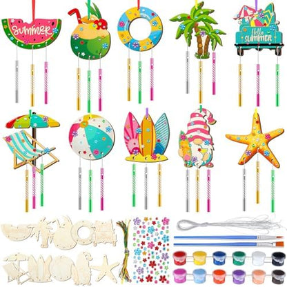 JellyArch Summer 30 Pack DIY Wind Chime Kit Art and Crafts by JellyArch