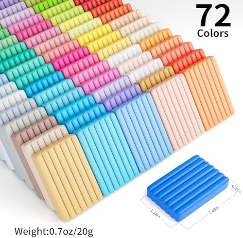 Aestd-ST Polymer Clay 72 Colors, Oven Bake Modeling Clay for Kids & Artists - Image 2
