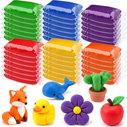 VioraWhite 40 Pcs 21 oz Air Dry Clay Bulk Modeling Clay,Multicolor by VioraWhite