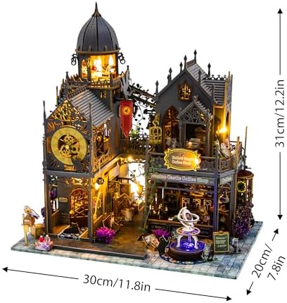 Plustopoy DIY Miniature House Kit: 3D Wooden Puzzle Miniature Kit with LED Lights, Small Tools & Music Box, Tiny House Diorama Building Kit for Adults Teens, Mini Wooden Dollhouse Creative Gift - Image 5