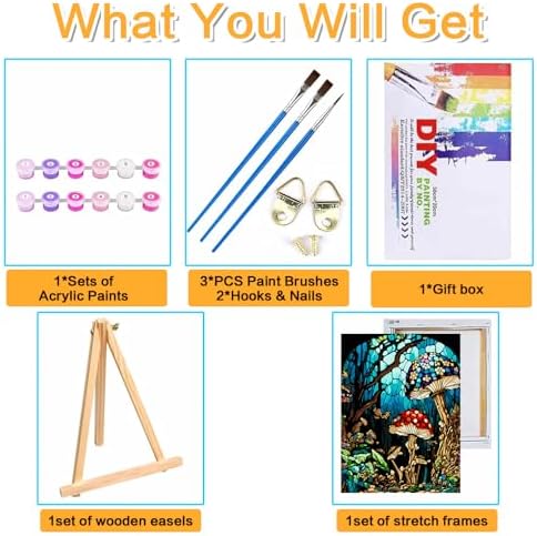 Meothan Framed Paint by Numbers Kits for Adults 12x16in with Wooden Easel - Image 4