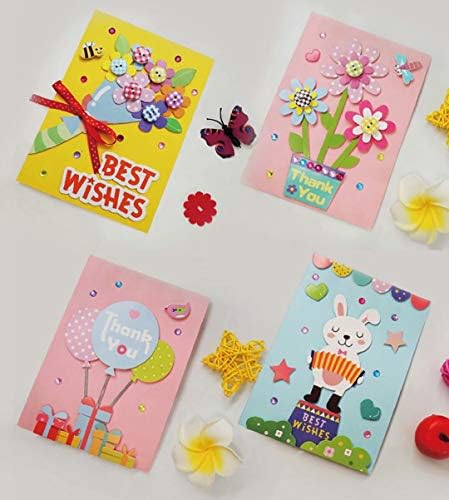 Card Making Kit DIY Handmade Greeting Card Kit for Kids Girl boy, Thank You Card Mother's Day Card Valentine's Card Easter Birthday Christmas Card Art Craft Supplies Set for 3 Years Old and up - Image 7
