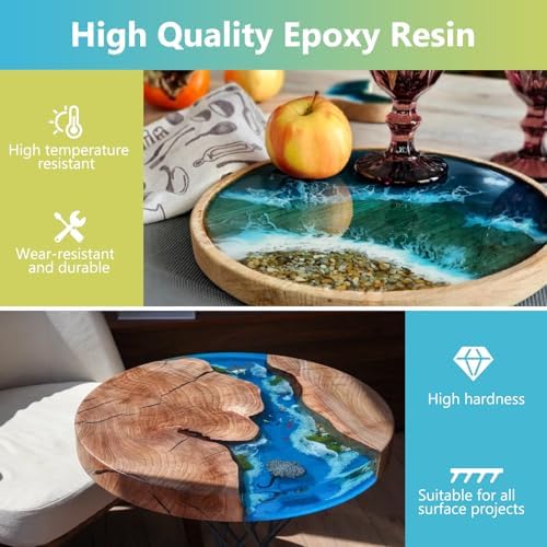 OcePor Epoxy Resin 1 Gallon，Clear Epoxy Resin Kit with 16 Pigments - Image 4