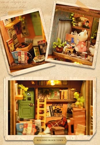 MAGQOO DIY Miniature Dollhouse Kit with Furniture 1:100 Scale Creative Room Mini Wooden Doll House Accessories DIY Miniature House Kit(Lunas Apartment) - Image 6