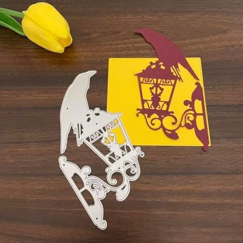 Halloween Crow Street Lamp Die Cuts for Card Making, Halloween Birds Cutting Dies for DIY Scrapbooking Photo Album Decorative Embossing Paper Dies for Card Making Templated - Image 5