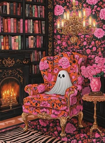 AIBOERL Paint by Numbers Kit for Adults Beginner,Halloween Ghosts, 12X16In by AIBOERL