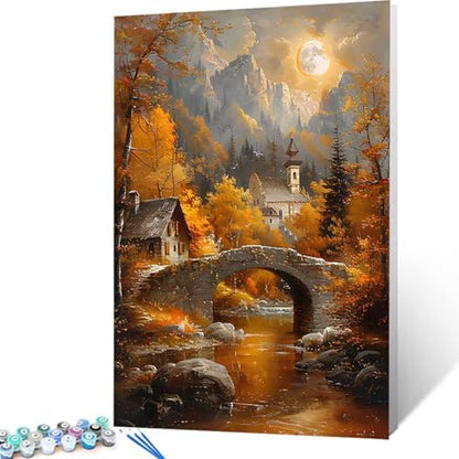 Autumn Paint by Numbers Kit for Adults Tree Paint by Numbers, DIY Acrylic Watercolor Oil Painting Kits for Adults Beginners with Brushes, Hobbies for Women for Home Wall Decor, Gifts 16x20 in C-49 - Image 4