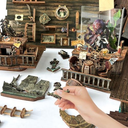Book Nook Kit Pirate 3D Wooden Puzzle for Adults - Image 5