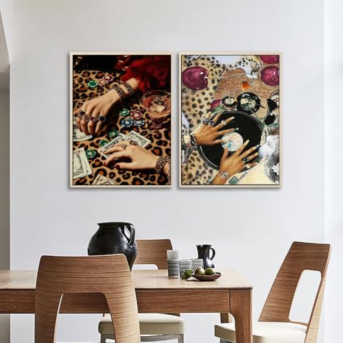 AIBOERL 4 Pack Paint by Numbers Kit for Adults Beginner,Leopard,12X16In - Image 5