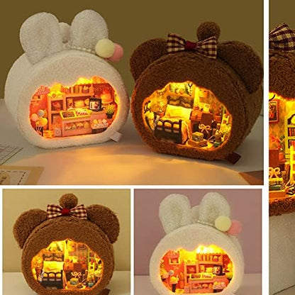 3D Wooden Book Stand Puzzle DIY Dollhouse Wood Nook Model Building Kit with LED Light for Teens and Adults to Build-Creativity Christmas Halloween - Image 4