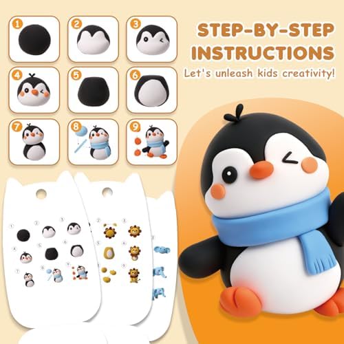 Air Dry Clay Kit for Kids Animal Craft Set 12 Colors - Image 6