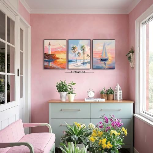 3 Pack Ocean Tree Paint by Numbers Kit for Adults Canvas, Frameworkless - Image 6