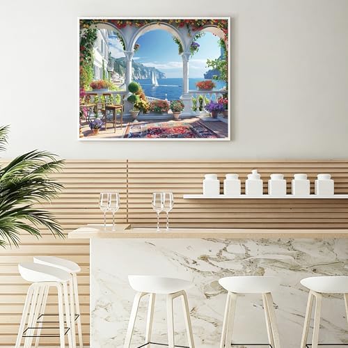 Ycydilirab Landscape Paint by Numbers Kit for Adults - Landscape Paint by Number for Adults,Paint by Number Adult Wall Art Decor 16×20 Inch - Image 3