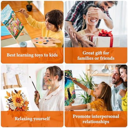 Fountor Fall Framed Paint by Numbers Kit for Adults Beginner 10x10 in - Image 7