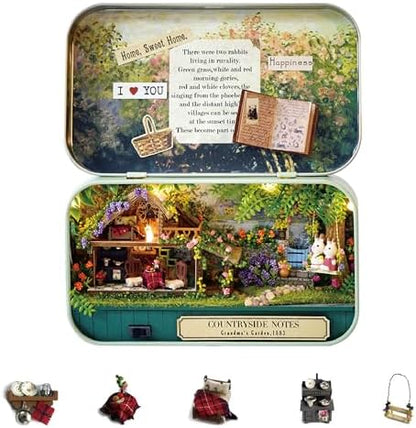 Flever Dollhouse Miniature DIY House Kit Creative Room with Furniture and Cover for Romantic Valentine's Gift(Countryside Notes) by Flever