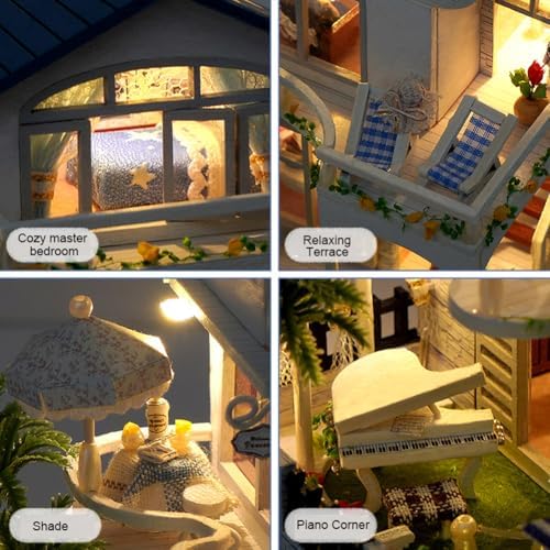 DIY Miniature Store Wooden Dollhouse Kit Cottage Villa Building 3D Model Creativity Gifts for Teens and Adults - Image 3
