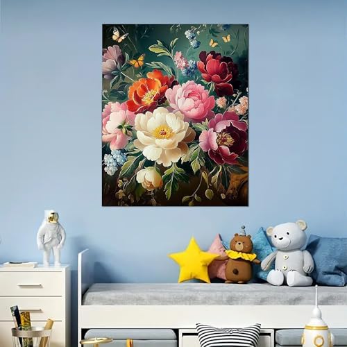 Arttoplus Flowers Paint by Numbers Kit for Adults Beginner 16x20 inch - Image 5