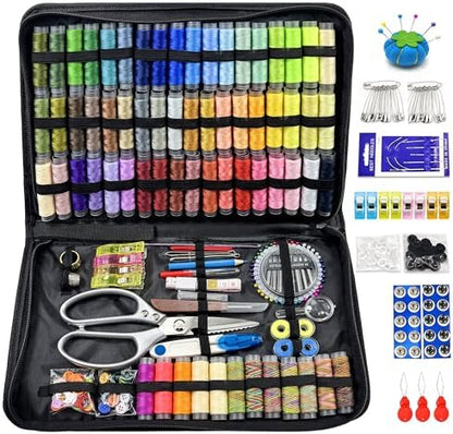 66 Color Sewing Kit for Adults,305 Pcs Portable Needle and Thread Kit by Ghguole