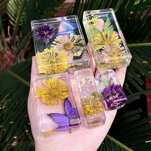 RESINWORLD Upgraded 10 Sizes Epoxy Resin Molds Silicone Kit, Square Rectangle Silicone Molds for Resin, Soap, Candles, Specimen, Dried Flower - Image 3