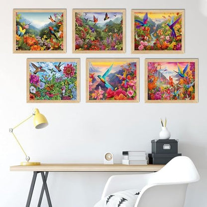 DOTSOPS 6 Pcs Flowers Bird Diamond Painting Kits Art Adults Painting Kits - Image 4