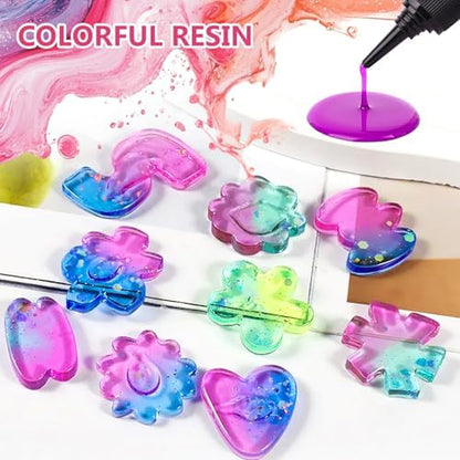 KISREL UV Resin, 20 Colors - 400g UV Resins Kit, Transparent Colored Resins, Rigid Ultraviolet Clear Resin for Crafts, Jewelry Making and Decoration - Image 5