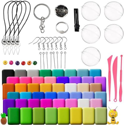 Adult Magic Foam DIY Molding Clay,Air Dry Clay Set 48 Colors Ultra Light Modeling Clay with 3 Tools 150 Accessories and 5 Display Balls Soft Non Sticky Safe DIY Craft for Sculpting Arts and GIF by Unknown